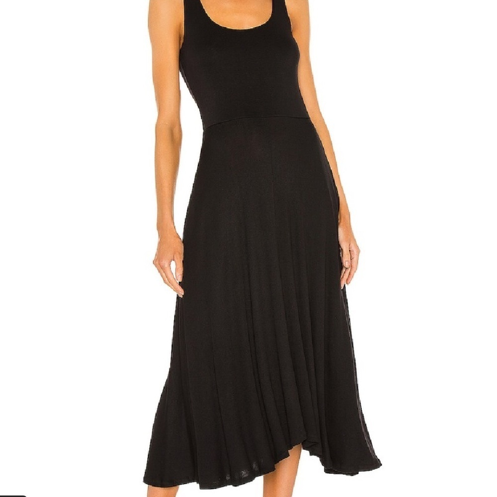 Vince Full Skirt Square Neck Dress in Black | Women’s Size M